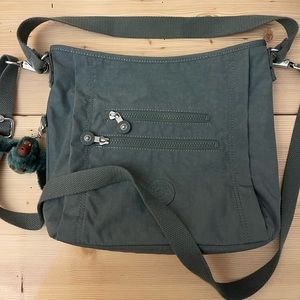 KIPLING Belammie Crossbody Nylon Travel Bag Night Sage Green